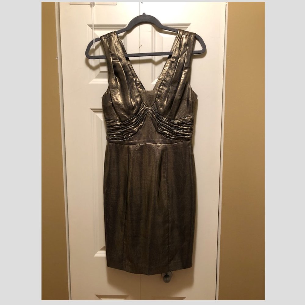 Tracy Reese Metallic Sexy Party Women's Mini Dress Sleeveless size 4 - Picture 2 of 8